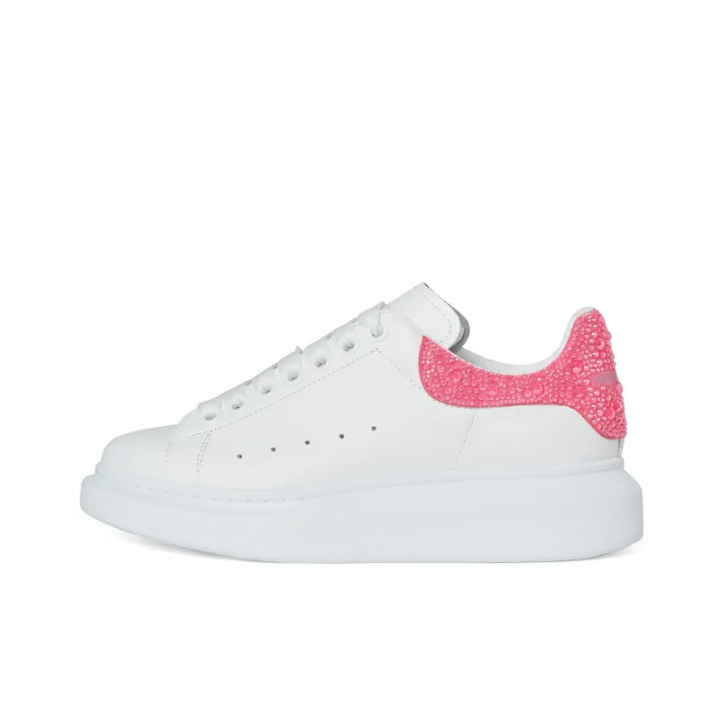ALEXANDER MCQUEEN OVERSIZED SNEAKER 'WHITE PINK GLITTER'