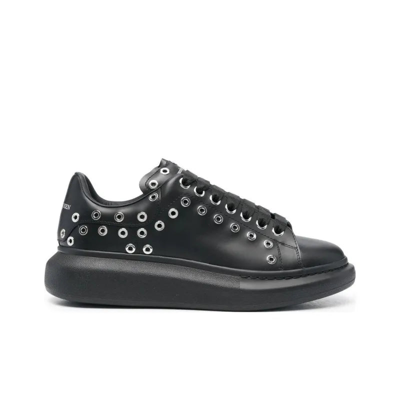 ALEXANDER MCQUEEN OVERSIZED SNEAKER 'BLACK SILVER EYELETS'
