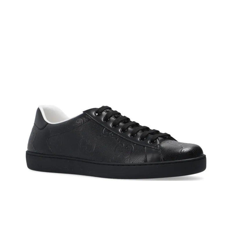 GUCCI ACE 'GG EMBOSSED-BLACK'