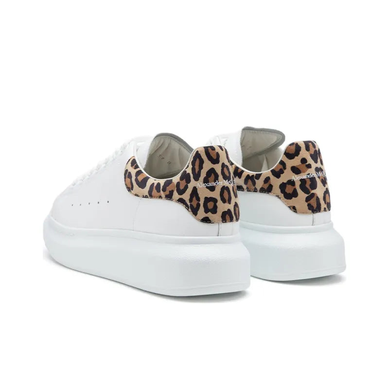 ALEXANDER MCQUEEN OVERSIZED SNEAKER 'WHITE LEOPARD SUEDE'