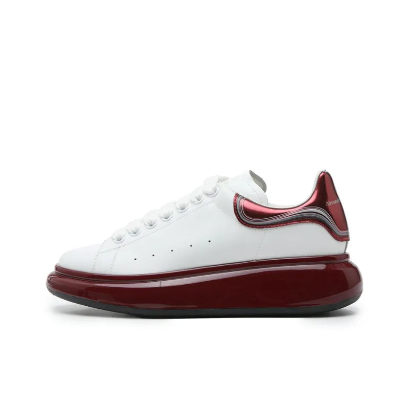 ALEXANDER MCQUEEN OVERSIZED SNEAKER 'WHITE METALIC BURGUNDY'