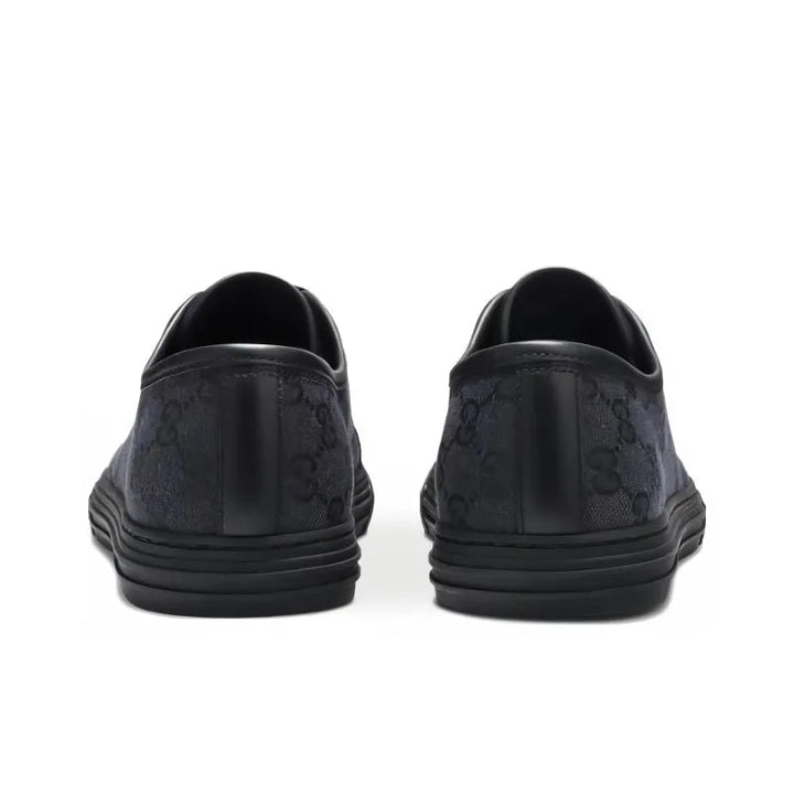 GUCCI GG CANVAS LOW 'GREY BLACK'