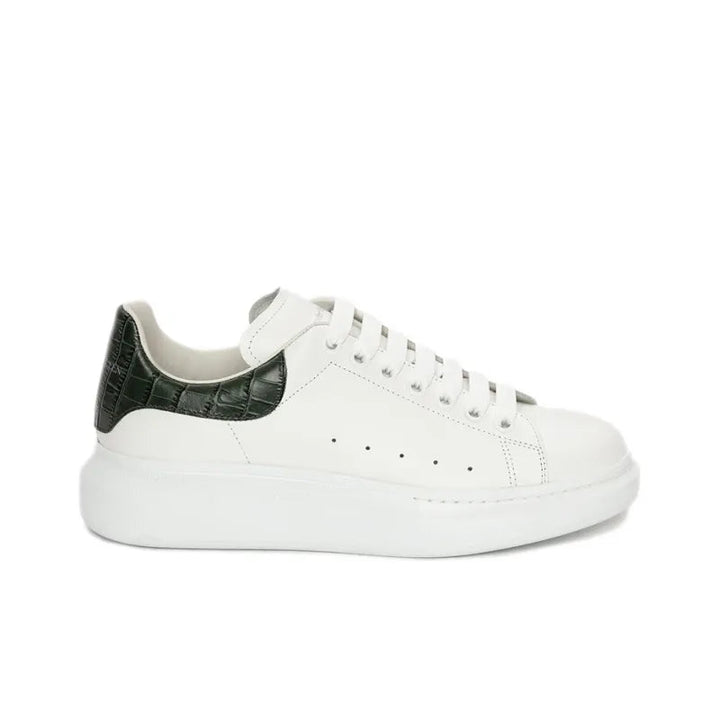 ALEXANDER MCQUEEN OVERSIZED SNEAKER 'WHITE FOREST GREEN EMBOSSED CROCO'