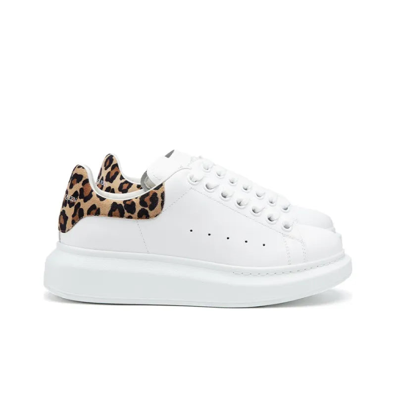 ALEXANDER MCQUEEN OVERSIZED SNEAKER 'WHITE LEOPARD SUEDE'