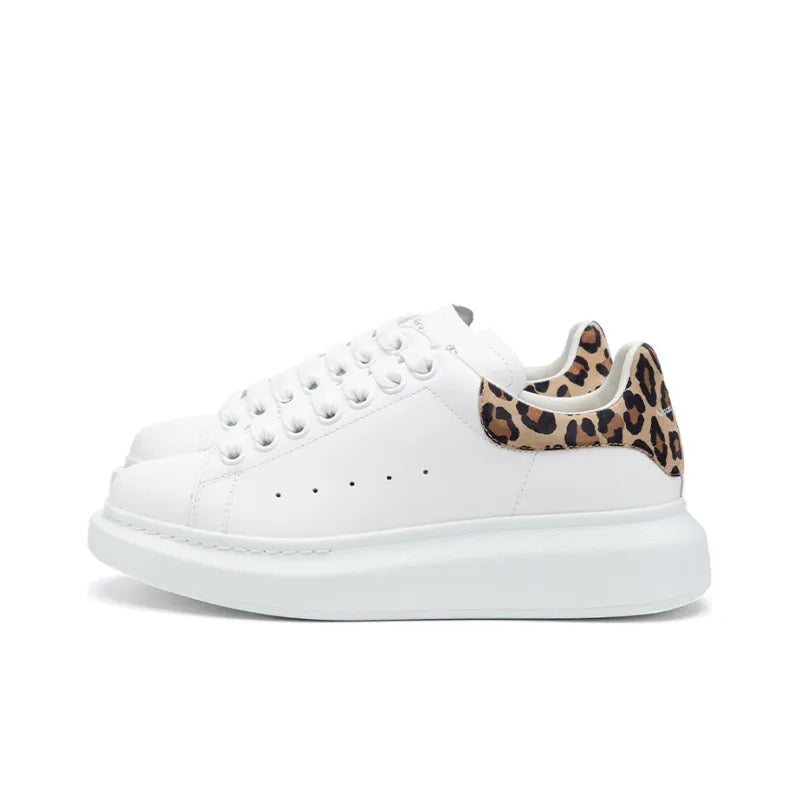 ALEXANDER MCQUEEN OVERSIZED SNEAKER 'WHITE LEOPARD SUEDE'