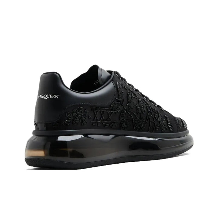ALEXANDER MCQUEEN OVERSIZED SNEAKER 'BLACK ALL OVER BOTANICAL BEADS'