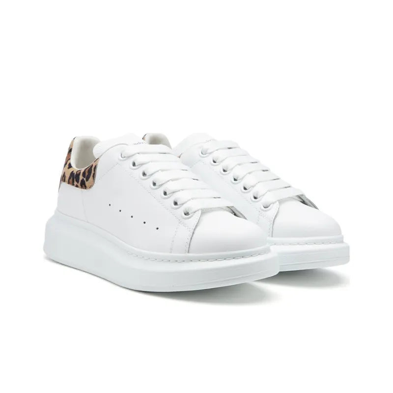 ALEXANDER MCQUEEN OVERSIZED SNEAKER 'WHITE LEOPARD SUEDE'