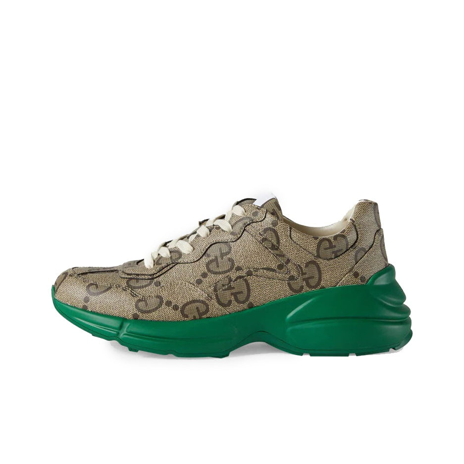 GUCCI 100 RHYTON 'BEIGE GREEN MONOGRAM'