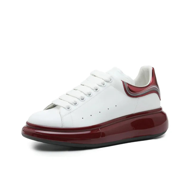 ALEXANDER MCQUEEN OVERSIZED SNEAKER 'WHITE METALIC BURGUNDY'
