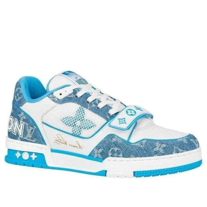 Louis Vuitton Trainer 'Velco Strap-Light Blue Monogram'