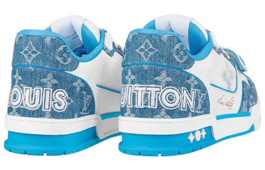 Louis Vuitton Trainer 'Velco Strap-Light Blue Monogram'